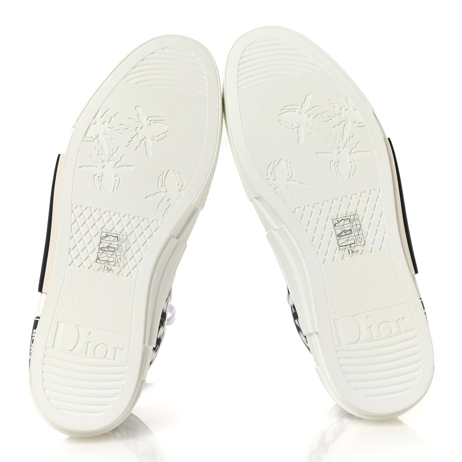 Christian Dior Technical Canvas Oblique B23 High Top Sneakers 41 White Black 6 of 8