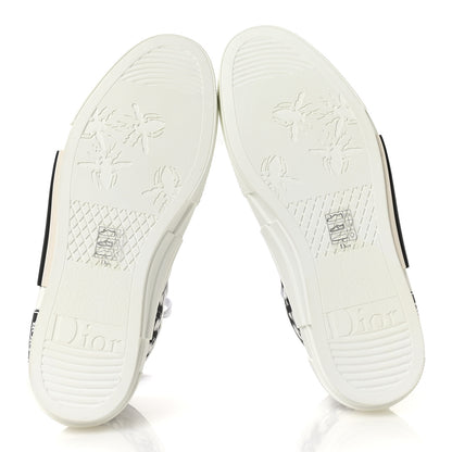 Christian Dior Technical Canvas Oblique B23 High Top Sneakers 41 White Black 6 of 8