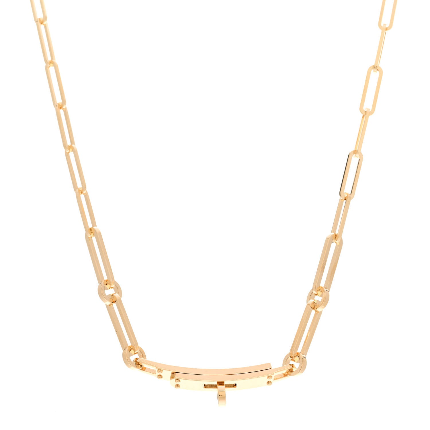 Hermes 18K Yellow Gold Kelly Chaine Choker Necklace 1 of 5