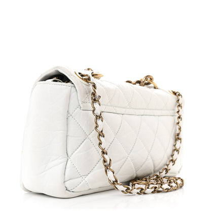 Chanel Aged Calfskin Quilted Medium Pondichery Flap White 3 of 10