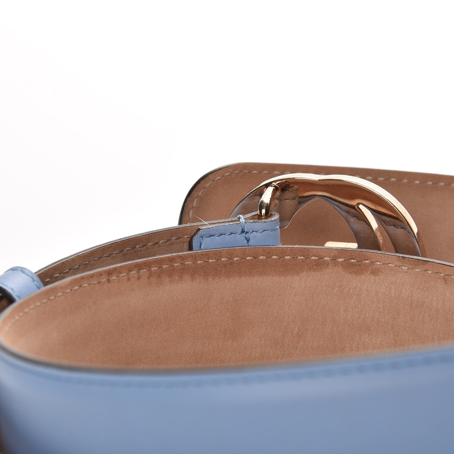 Gucci Moon Calfskin Interlocking G 37mm Belt 90 36 Mineral Blue 5 of 6