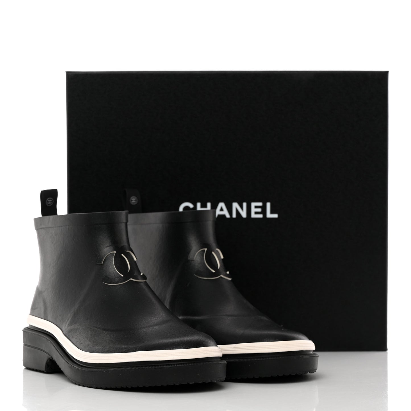 Rubber CC Short Rain Boots 39 Black