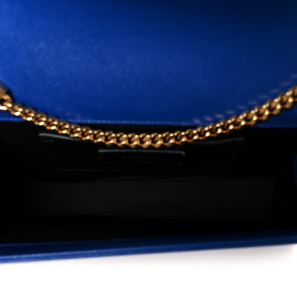 Saint Laurent Grain De Poudre Medium Classic Monogram Kate Satchel Flash Blue 5 of 12