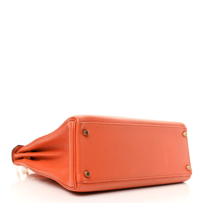 Hermes Togo Kelly Retourne 32 Orange 3 of 13