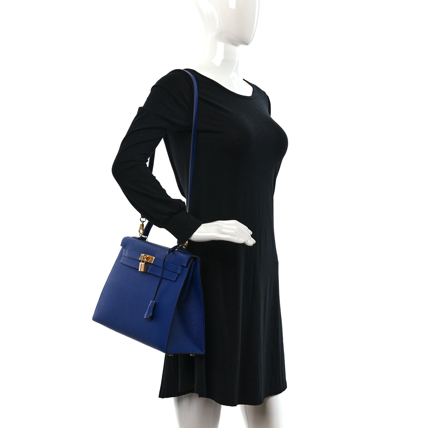 Epsom Kelly Sellier 32 Bleu Electrique