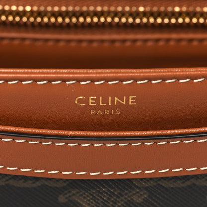 Celine Canvas Calfskin Triomphe Teen Besace Tan 5 of 7