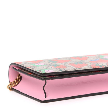 Gucci GG Supreme Monogram Strawberry Chain Wallet 8 of 11