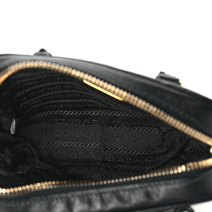 Prada Saffiano Lux Mini Top Handle Crossbody Bag Black 5 of 9