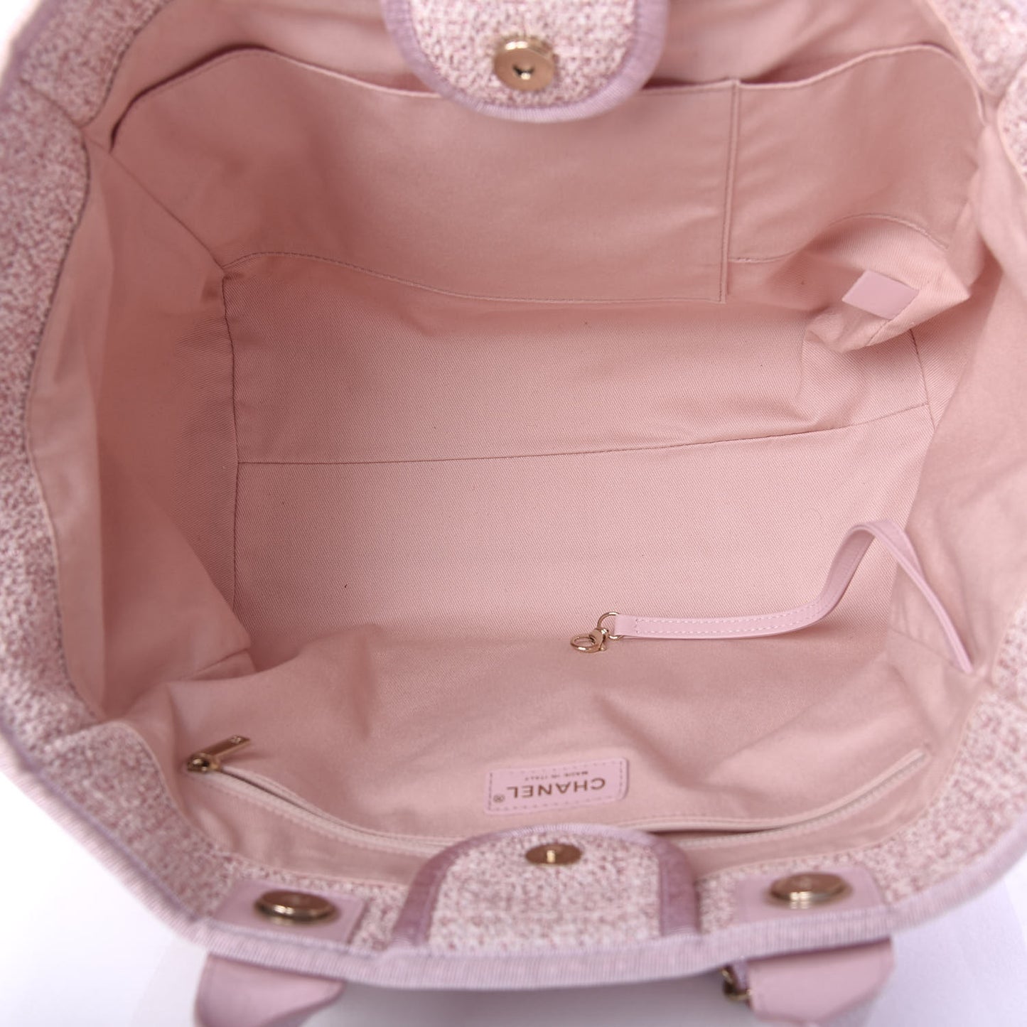 Straw Lurex Medium Deauville Tote Pink