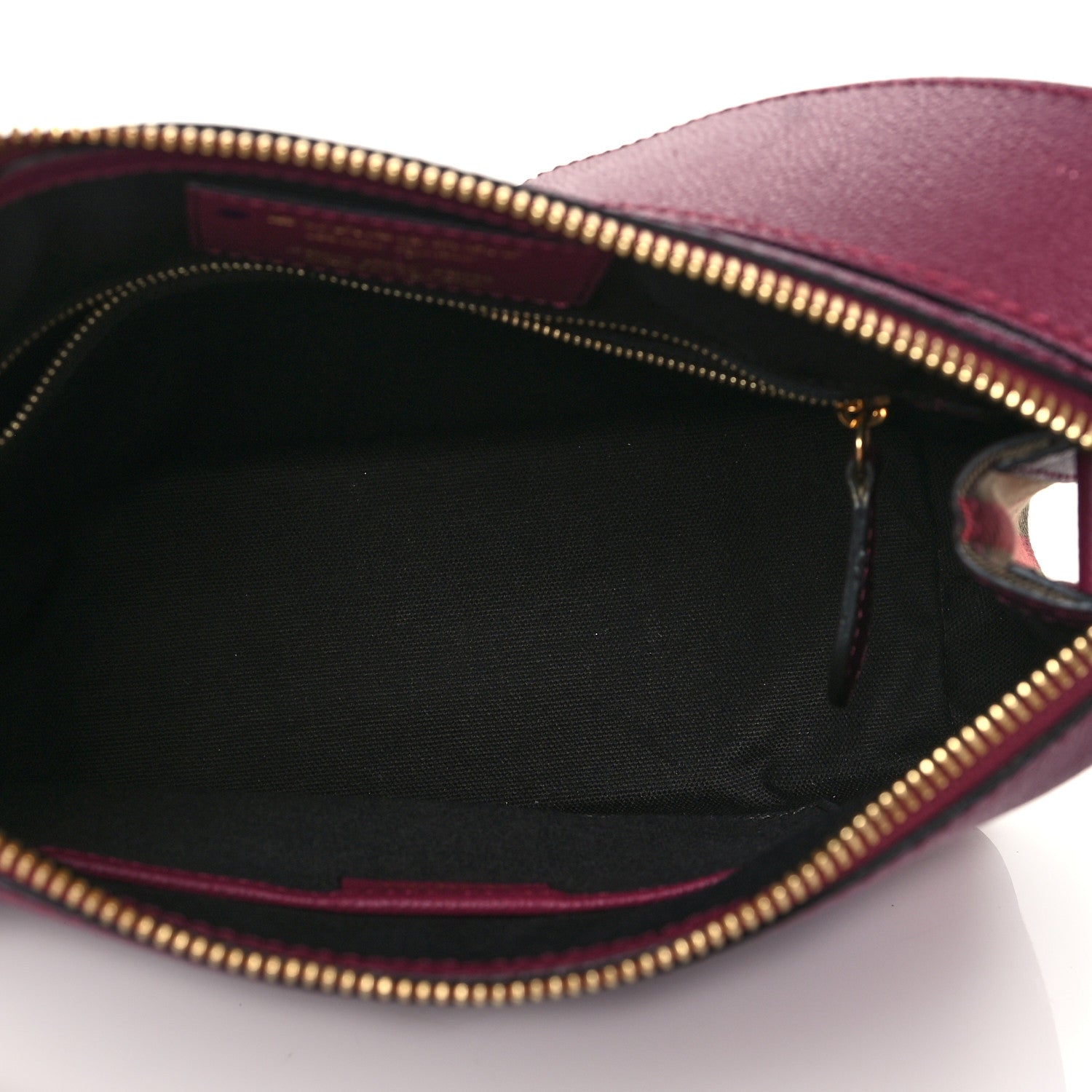 Burberry Soft Grain Calfskin House Check Small Helmsley Crossbody Dark Plum 4 of 8
