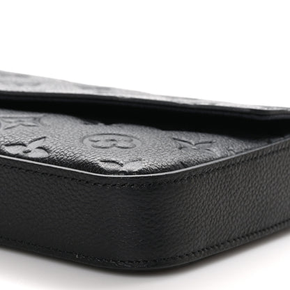 Louis Vuitton Empreinte Pochette Felicie Chain Wallet Black 10 of 11