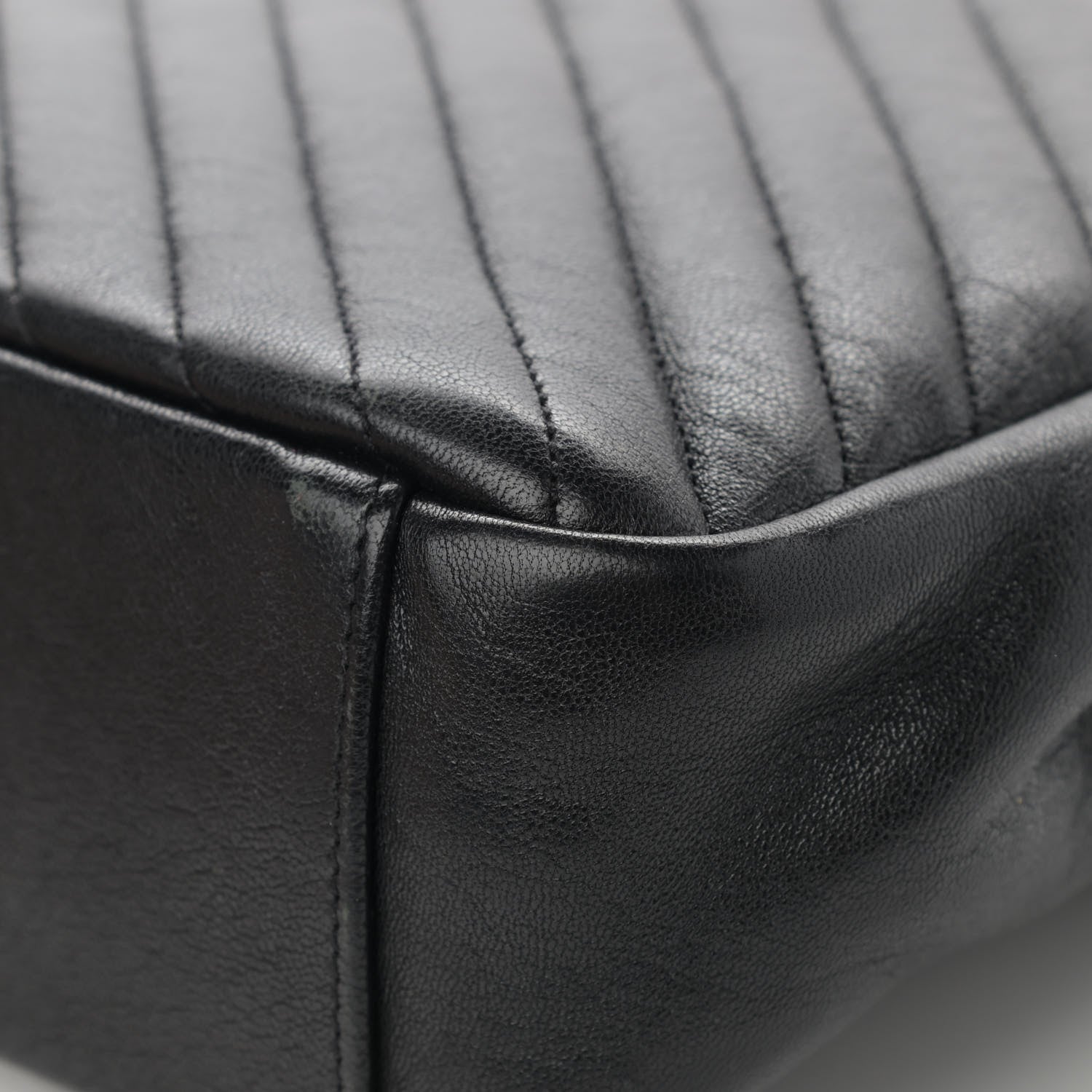 Saint Laurent Sheepskin Matelasse Chevron Monogram Large College Satchel Black 11 of 15