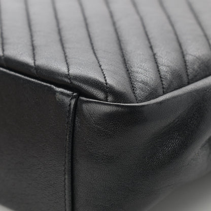 Saint Laurent Sheepskin Matelasse Chevron Monogram Large College Satchel Black 11 of 15