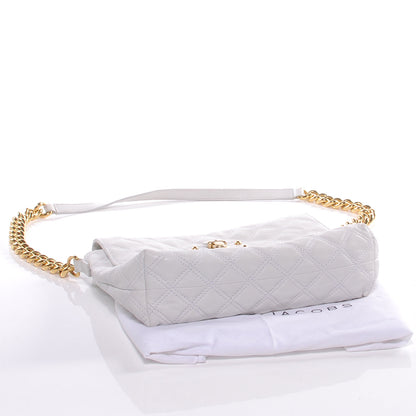 Marc Jacobs Leather Quilted The Large Single White 4 of 8