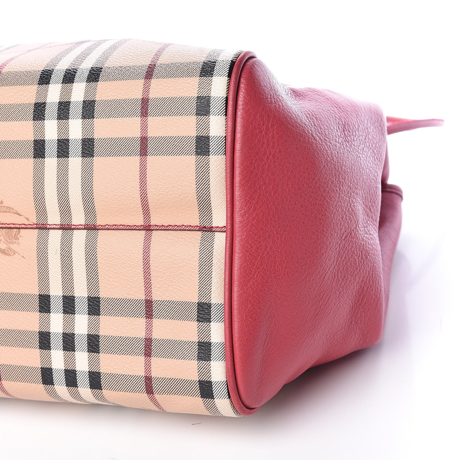 Burberry Haymarket Check Small Knots Canterbury Tote Pink 10 of 11
