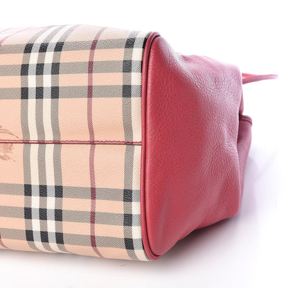 Burberry Haymarket Check Small Knots Canterbury Tote Pink 10 of 11
