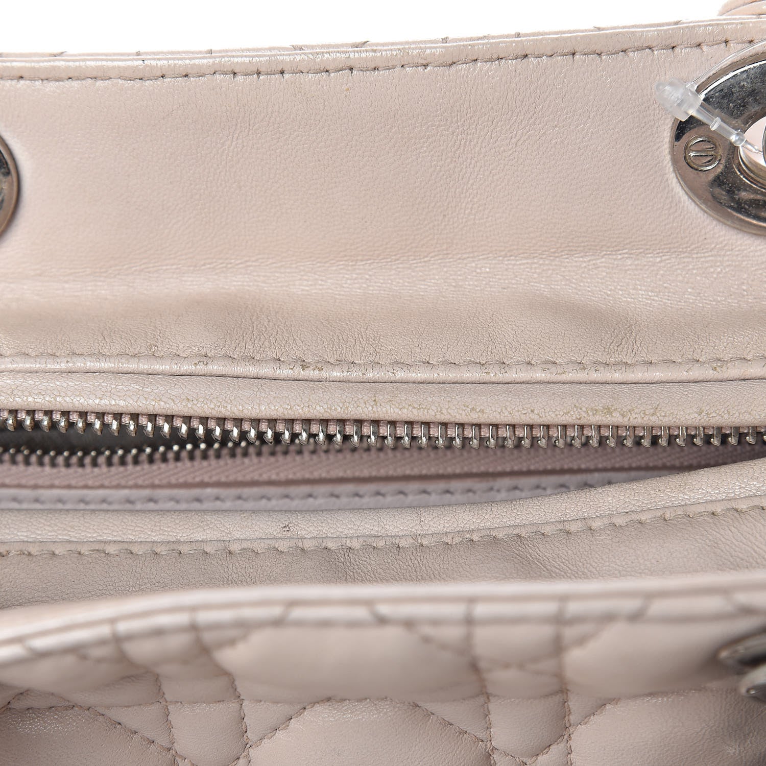 Christian Dior Lambskin Cannage Medium Lady Dior Light Pink 9 of 32