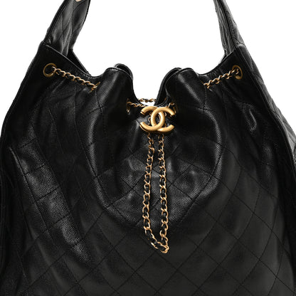 Chanel Caviar Quilted Large Chanel 25 Handbag Black 17 of 21