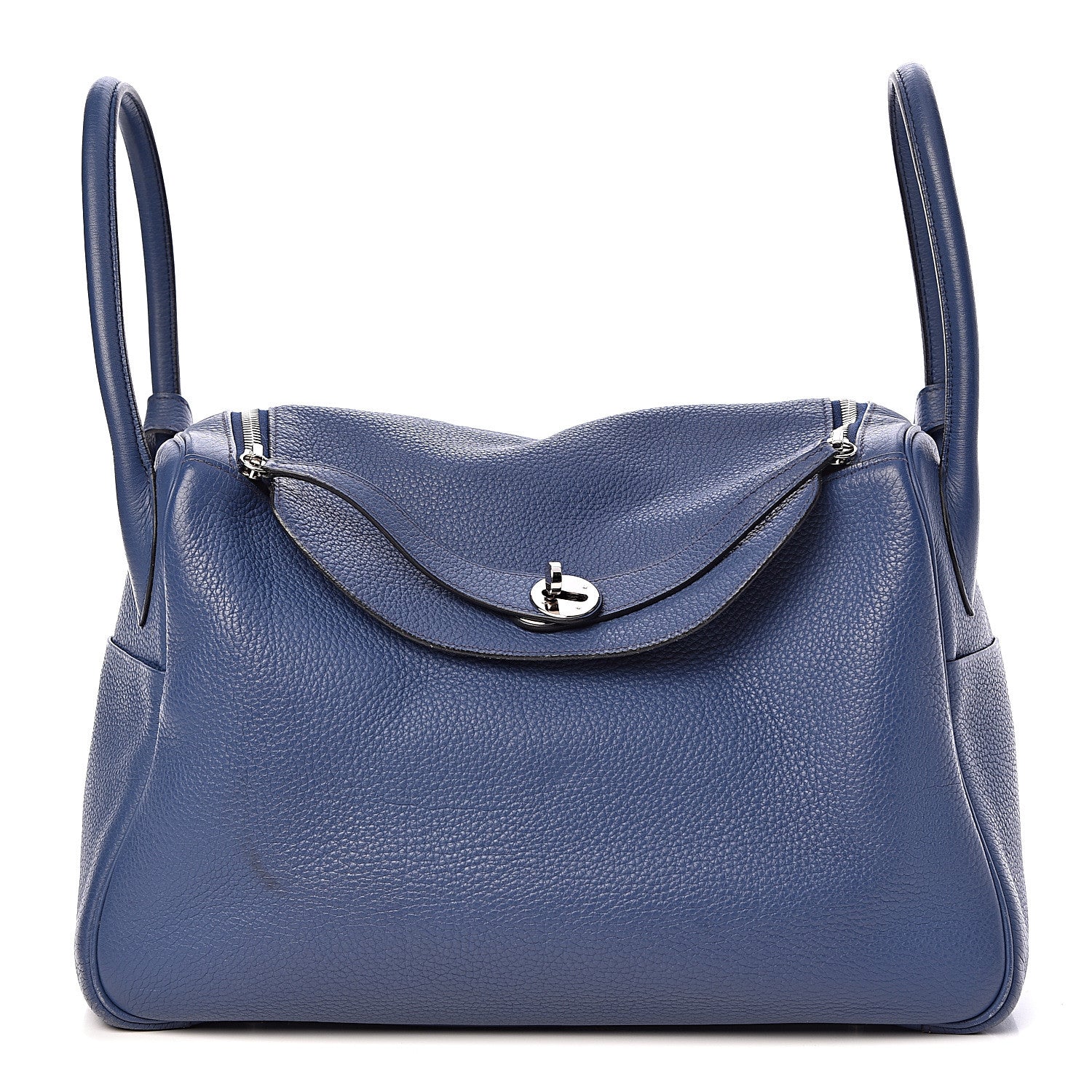 Hermes Taurillon Clemence Lindy 34 Bleu Brighton 1 of 12