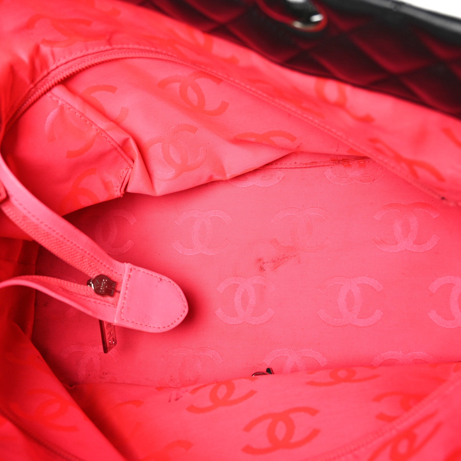 Chanel Calfskin Quilted Large Cambon Tote Black White 5 of 10