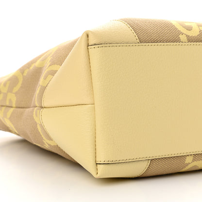 Gucci Monogram Jumbo GG Textured Dollar Calfskin Medium Ophidia Shopping Tote Beige Banana 9 of 10