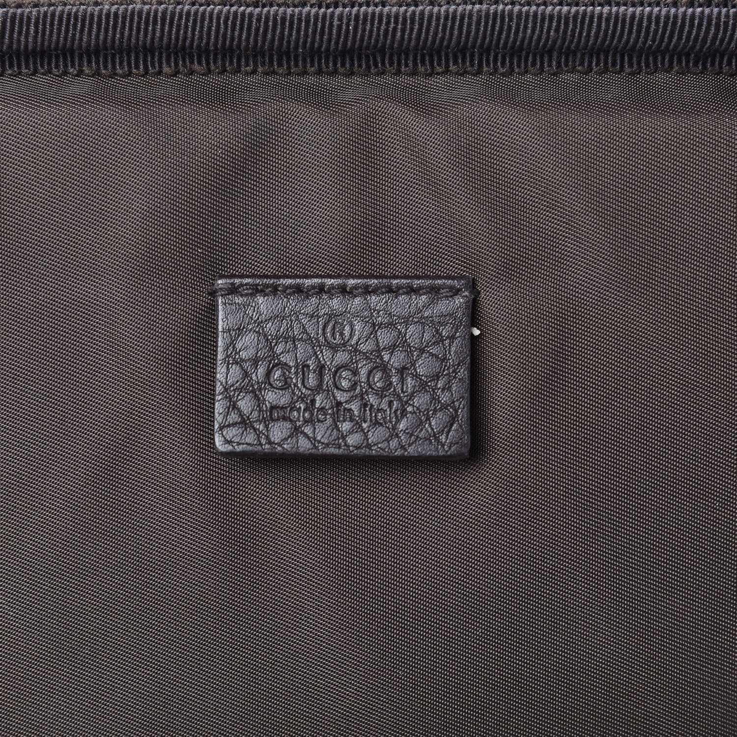 Gucci Grained Calfskin Bamboo Tassle Laptop Case Brown 6 of 13