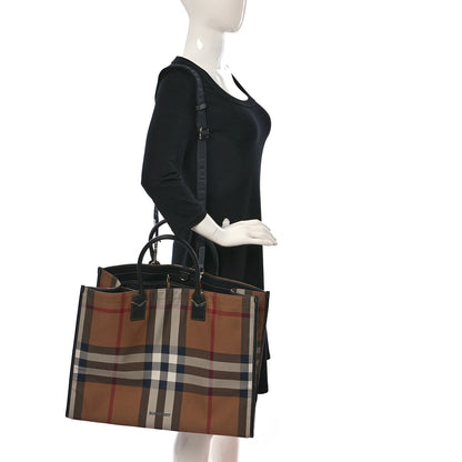 Burberry House Check Denny Check Tote Brown 2 of 8