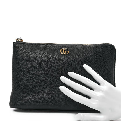 Gucci Calfskin GG Marmont Zip Pouch Black 2 of 8