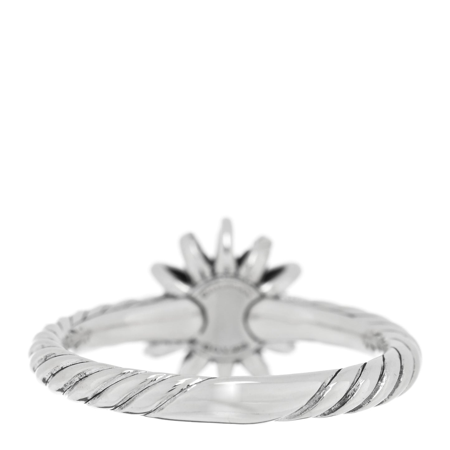 Sterling Silver Diamond Petite Starburst Ring 50 5.25