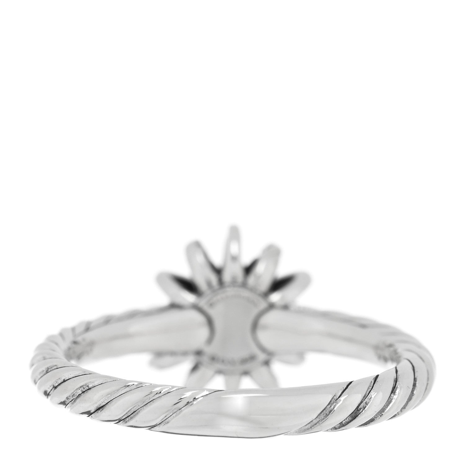David Yurman Sterling Silver Diamond Petite Starburst Ring 50 5.25 3 of 4