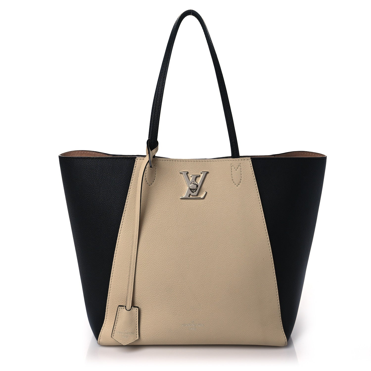 Louis Vuitton Calfskin Lockme Go Tote Black Vanilla 1 of 9