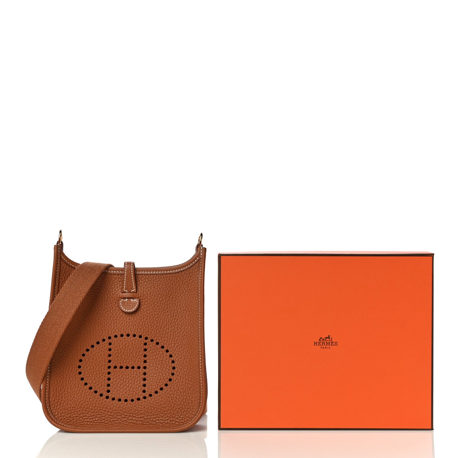 Hermes Taurillon Clemence Evelyne TPM Gold 10 of 10