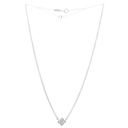 Cartier 18K White Gold Diamond .41ctw Hindu Floral Pendant Necklace 3 of 6