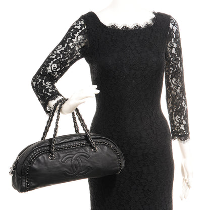 Chanel Smooth Calfskin Luxe Ligne Small Bowler Black 2 of 7
