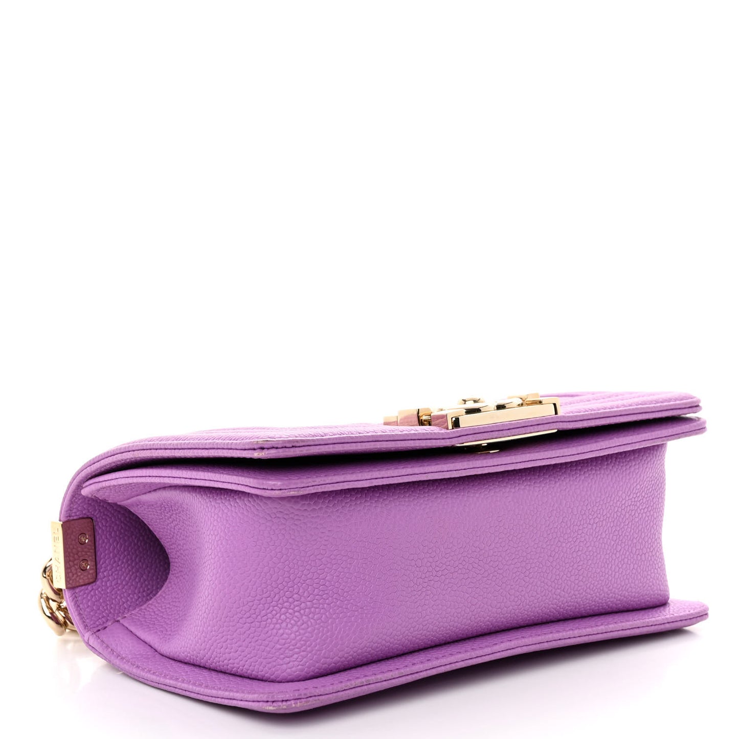 Caviar Quilted Small Boy Flap Purple