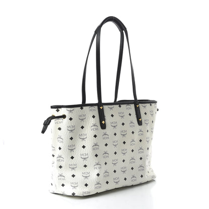 MCM Visetos Medium Project Reversible Shopper Tote White 3 of 15