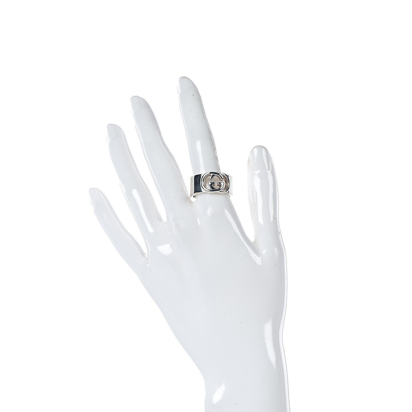 Sterling Silver 10mm Interlocking G Band Ring 60 9
