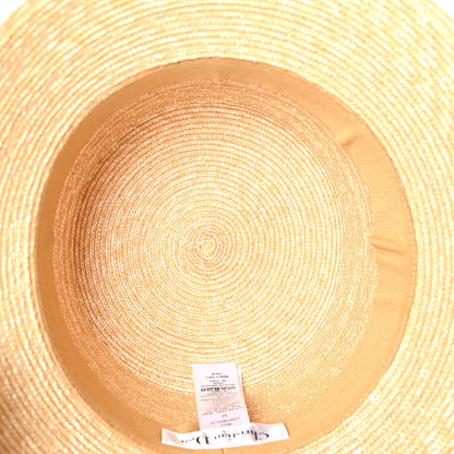 Christian Dior Straw Bucket Hat 57 Natural 7 of 8