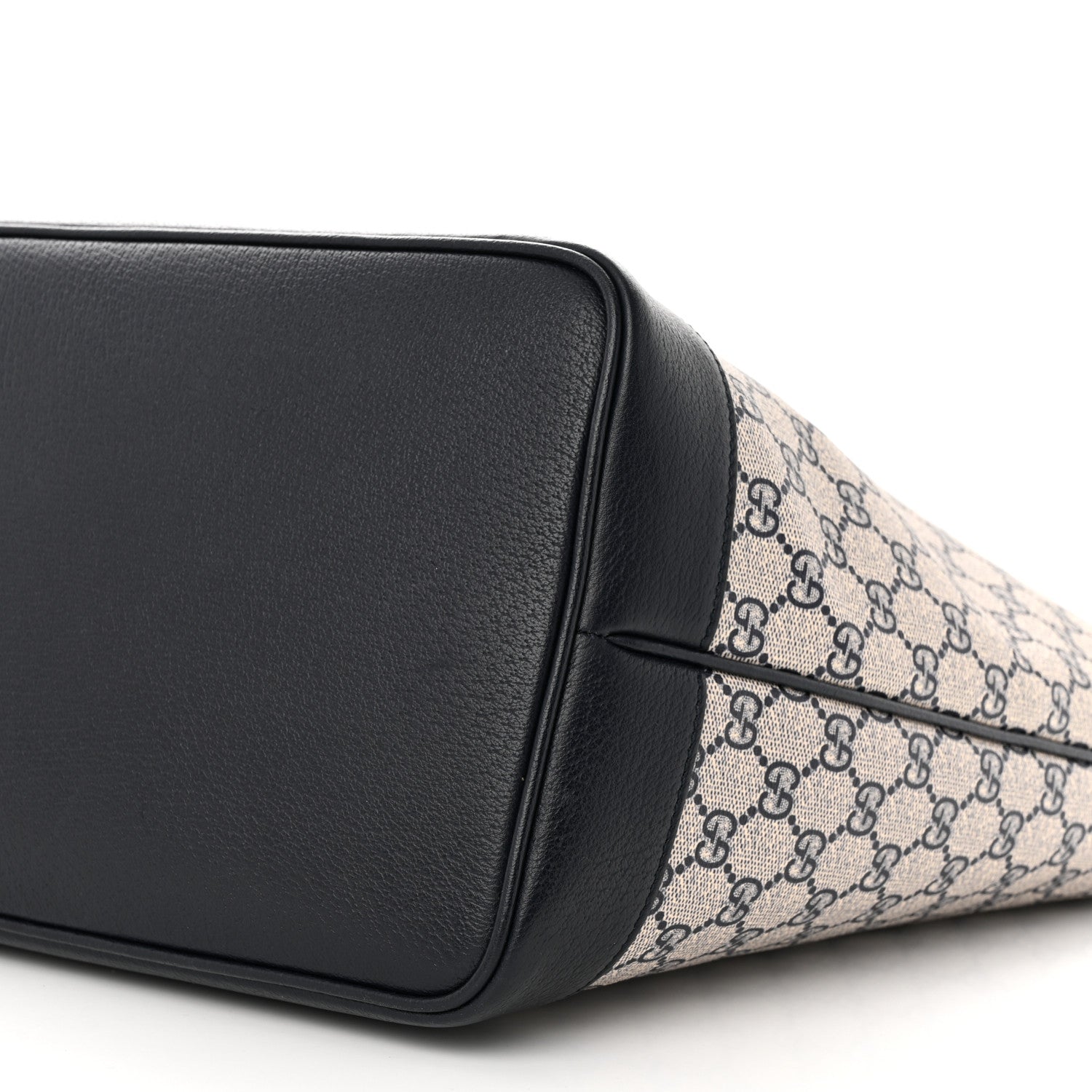 Gucci GG Supreme Monogram Textured Dollar Calfskin Web Large Ophidia Tote Beige Blue 10 of 10
