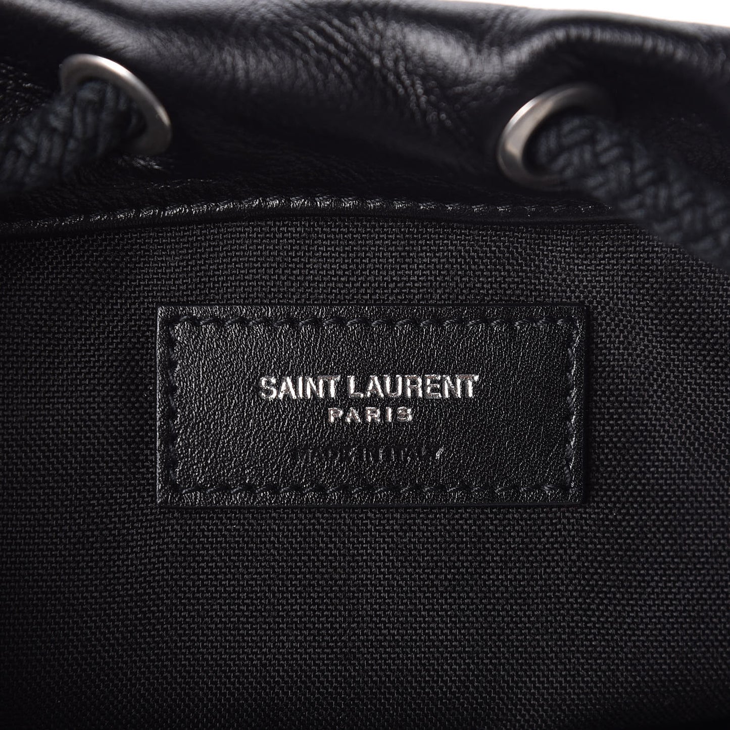 Smooth Calfskin City Sailor Drawstring Backpack Black