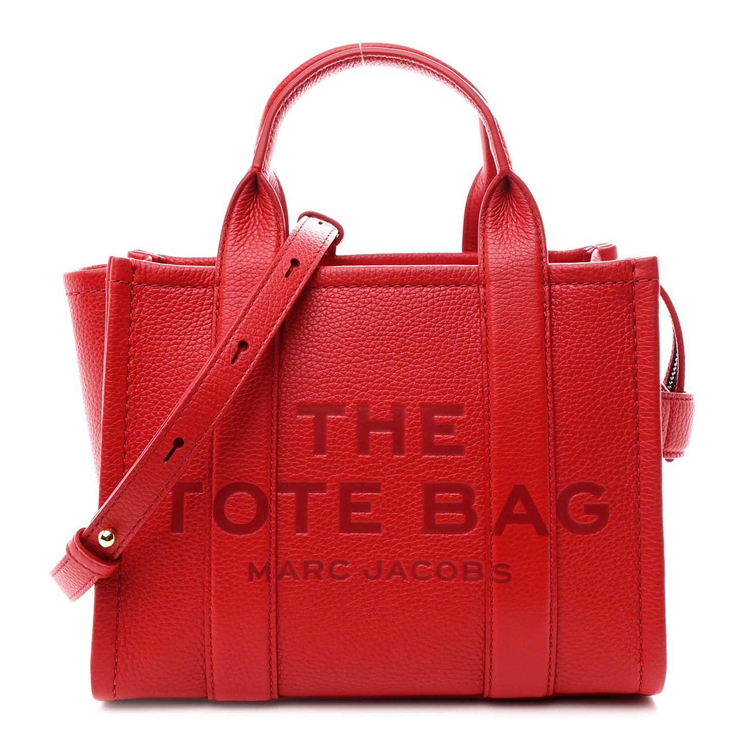 Grained Calfskin Small The Tote Bag True Red