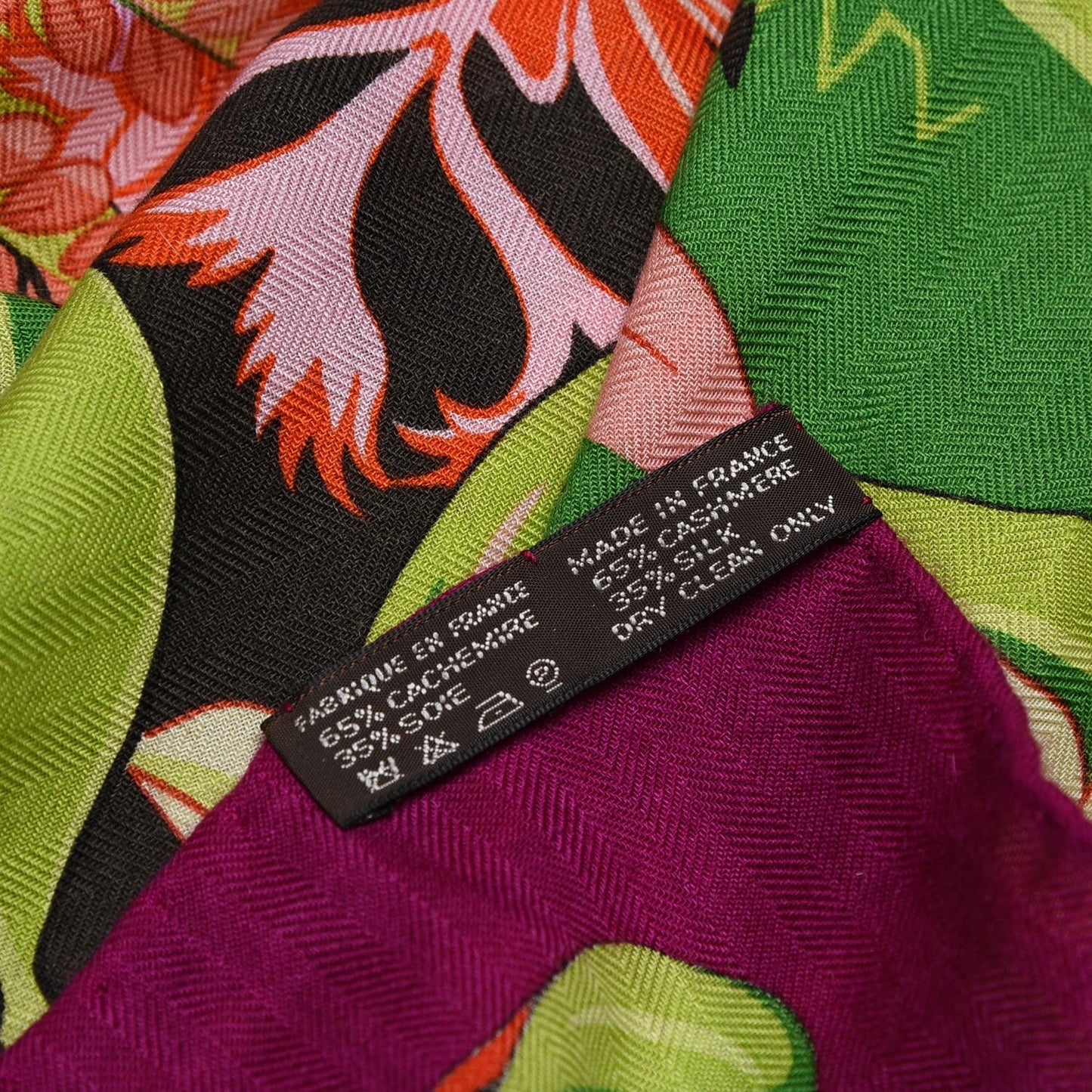 Cashmere Silk Flamingo Party Shawl 140