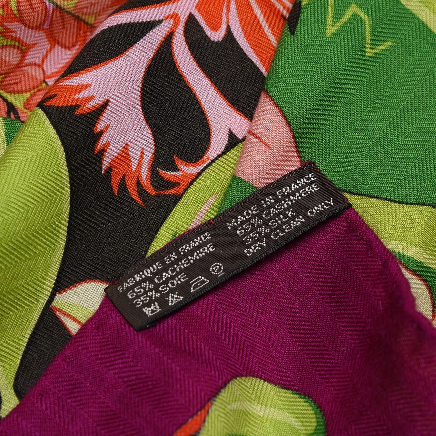 Hermes Cashmere Silk Flamingo Party Shawl 140 4 of 4