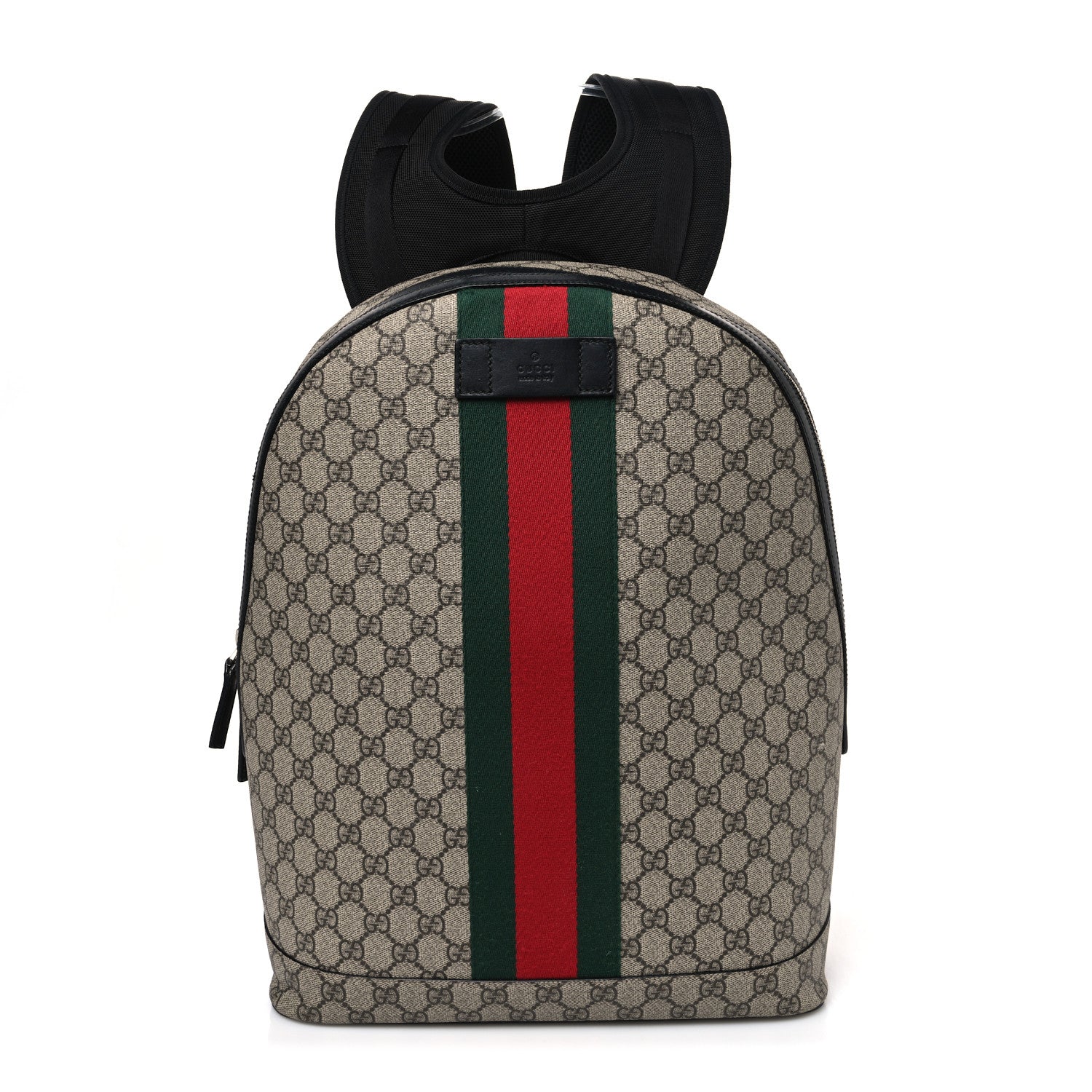 Gucci GG Supreme Monogram Web Dome Backpack Black 1 of 10