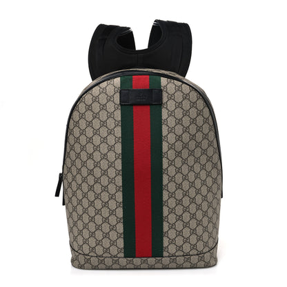 Gucci GG Supreme Monogram Web Dome Backpack Black 1 of 10