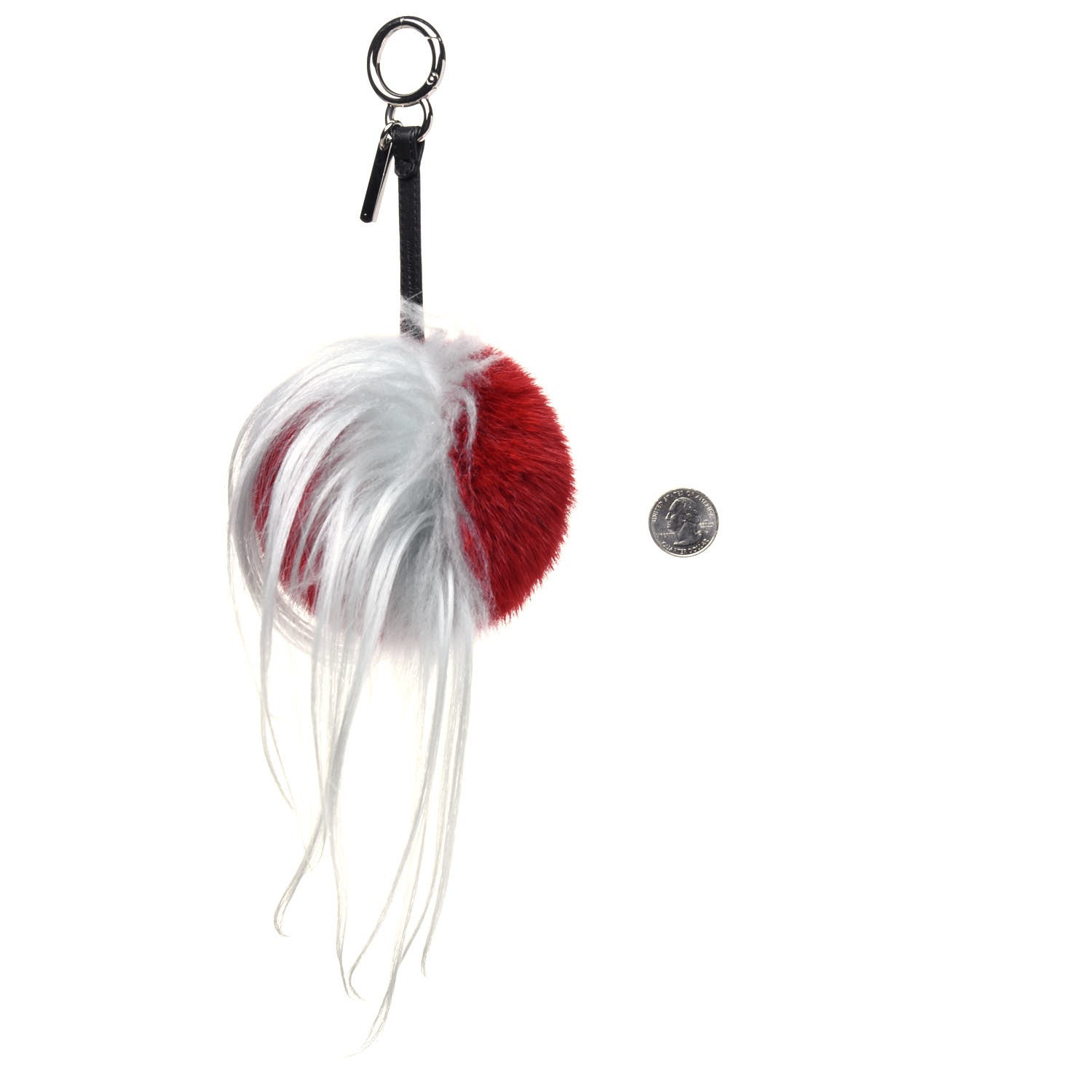 Fendi Mink Goat Fur QuTweet Funkyfur Bag Bug Charm Pimento Black Multicolor 2 of 5