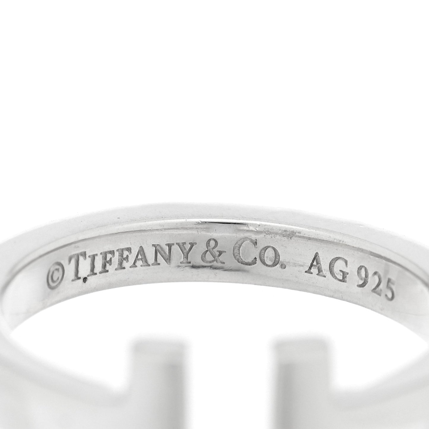 Sterling Silver T Square Ring 54 7