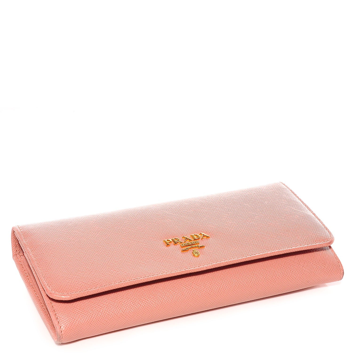 Prada Saffiano Metal Continental Flap Wallet Orchidea 4 of 9