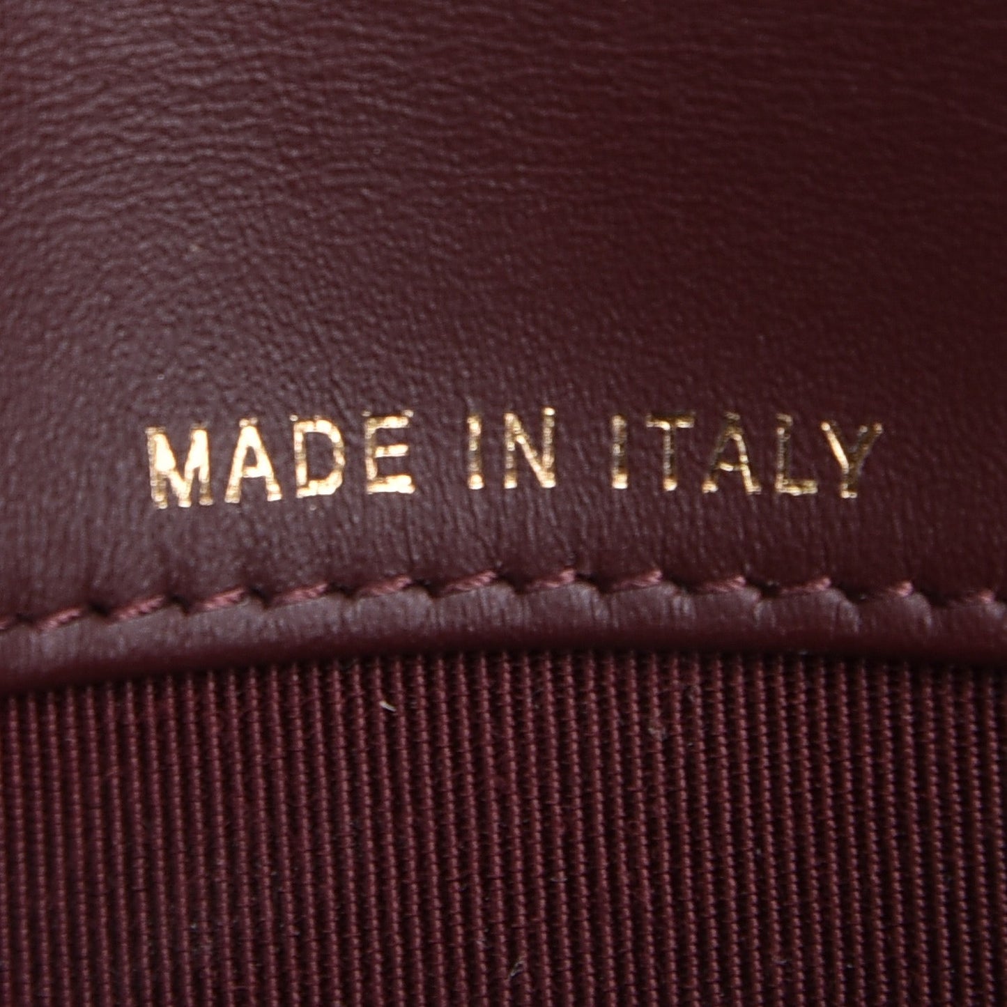 Lambskin Quilted Wallet On Removable Chain Insert Burgundy