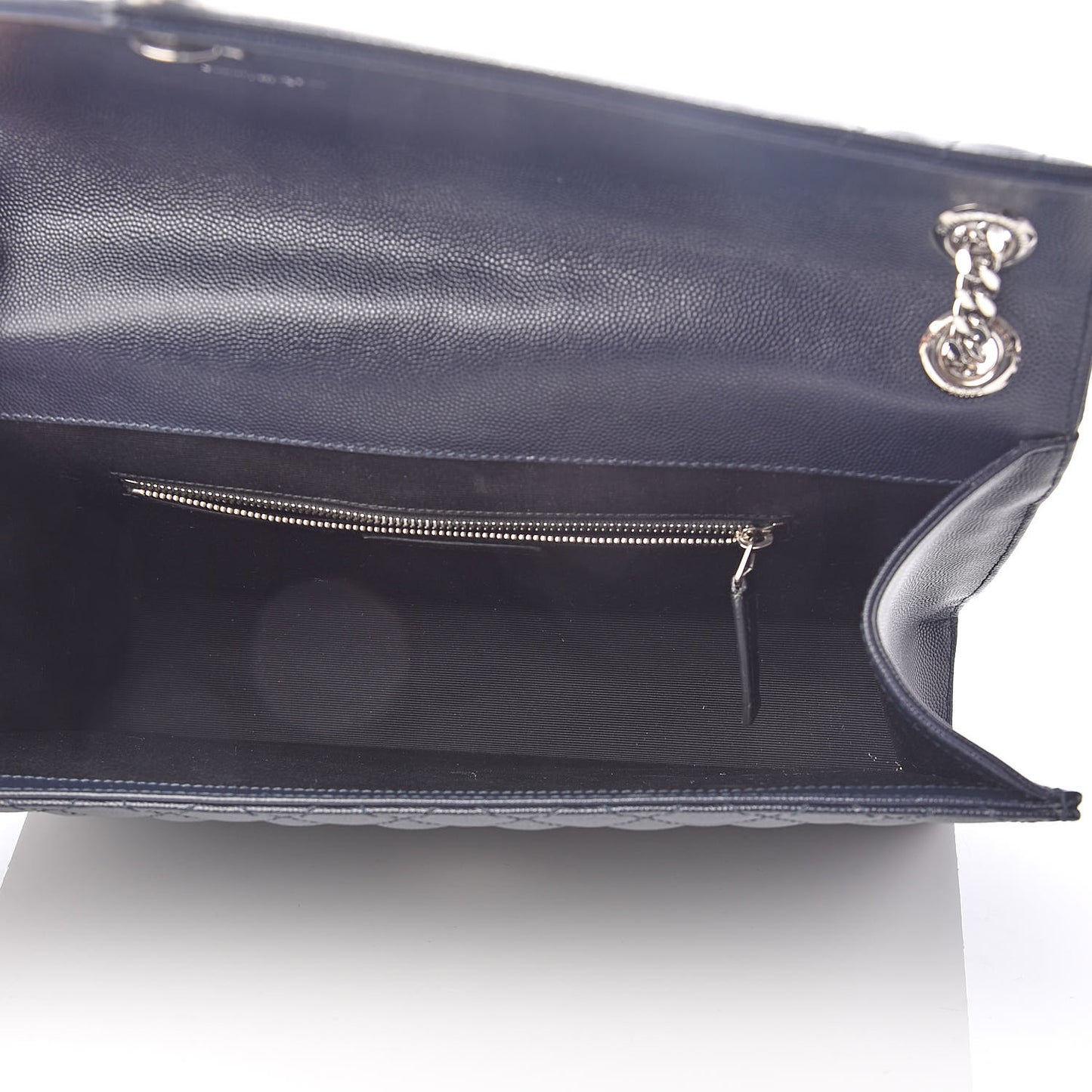 Grain De Poudre Large Tri-Quilt Monogram Satchel Deep Marine